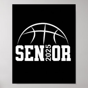 Basketball Senior 2025 Abschluss Jahr Poster