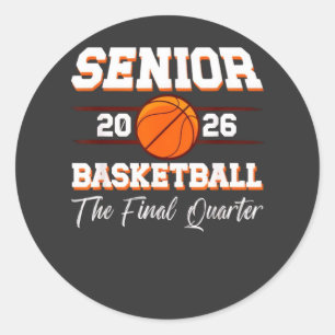 Basketball Senior 2026 Stolz auf Senior Basketball Runder Aufkleber