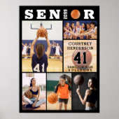 Basketball Senior Abschluss 6 FotoCollage Poster (Vorne)