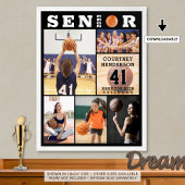 Basketball Senior Abschluss 6 FotoCollage Poster