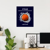 Basketball Senior Abschluss Glückwunschs Poster (Heimbüro)