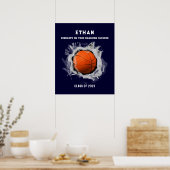 Basketball Senior Abschluss Glückwunschs Poster (Küche)