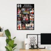 Basketball Senior Graduation 18 Photo Collage Poster (Heimbüro)