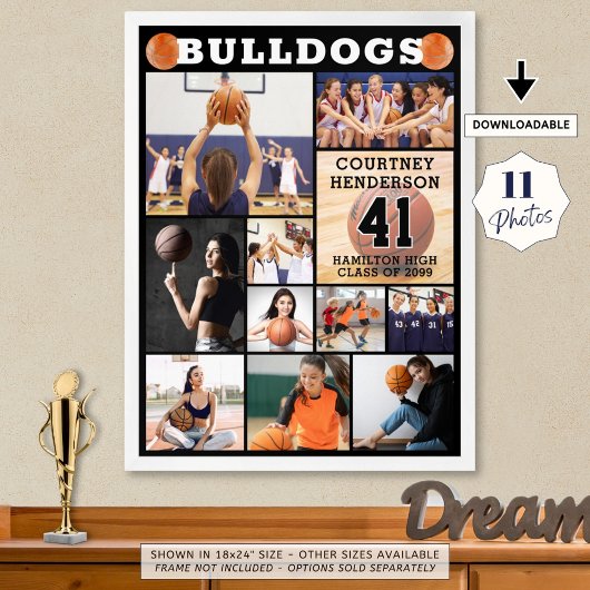 Basketball Senior Night 11 FotoCollage Poster