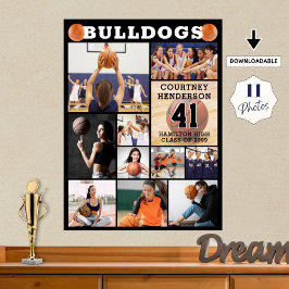Basketball Senior Night 11 FotoCollage Poster