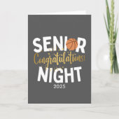 Basketball Senior Night Congratulations Card Karte (Vorderseite)