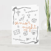 Basketball Senior Night custom year doodle design Karte (Vorderseite)