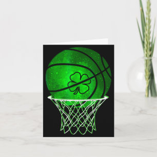 Basketball Shamrock Glücksklee Irischer St. Patric Karte