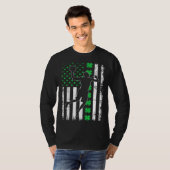 Basketball Shamrock Lucky C Irish St Patrick's Day T-Shirt (Vorne ganz)