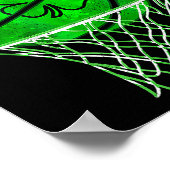 Basketball Shamrock Lucky Clover Irish St Patrick' Poster (Ecke)