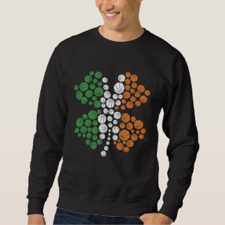 Basketball Shamrock Sport  St Patricks Day Apparel Sweatshirt