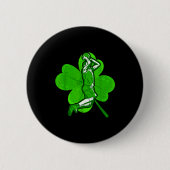 Basketball Shamrock St Patrick's Day Srt Lover Boy Button (Vorderseite)