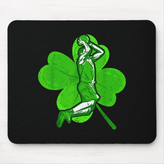 Basketball Shamrock St Patrick's Day Srt Lover Boy Mousepad (Vorne)