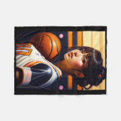 Basketball Shirt Fleecedecke (Vorderseite (Horizontal))