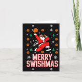 Basketball-Shirt Jungen Weihnachten-Pyjamas Frohe Karte (Vorderseite)