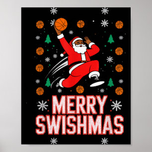 Basketball-Shirt Jungen Weihnachts-Pyjamas Frohe S Poster