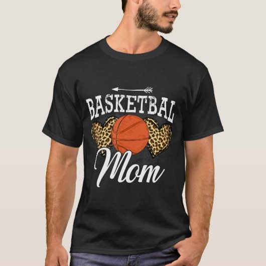 Basketball Shirt Mama Mutter Leopard Basketball Ma (Vorderseite)