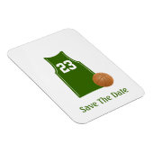 Basketball Shirt Save the Date Flexible Magnet (Rechte Seite)