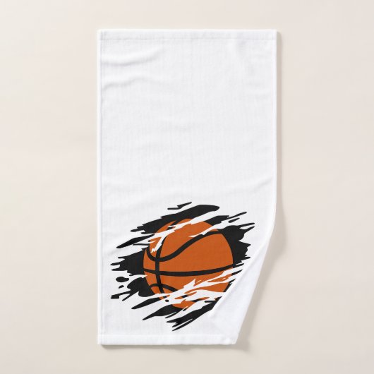 Basketball Shredded Illustration Badhandtuch Set (Handtuch)