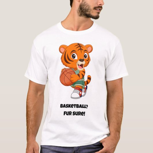 Basketball? Sicher! Funny Cat T-Shirt (Vorderseite)