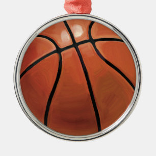 Basketball Silbernes Ornament