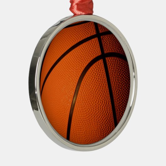 Basketball Silbernes Ornament (Rechts)