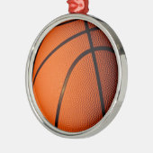 Basketball Silbernes Ornament (Links)