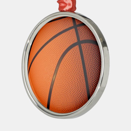Basketball Silbernes Ornament (Links)