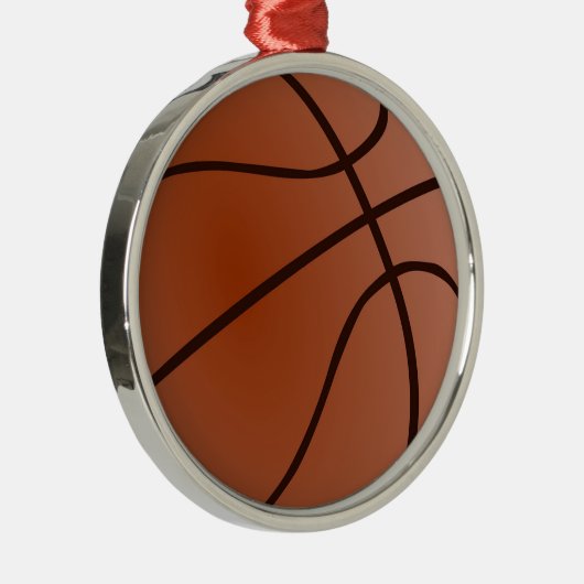 Basketball Silbernes Ornament (Rechts)