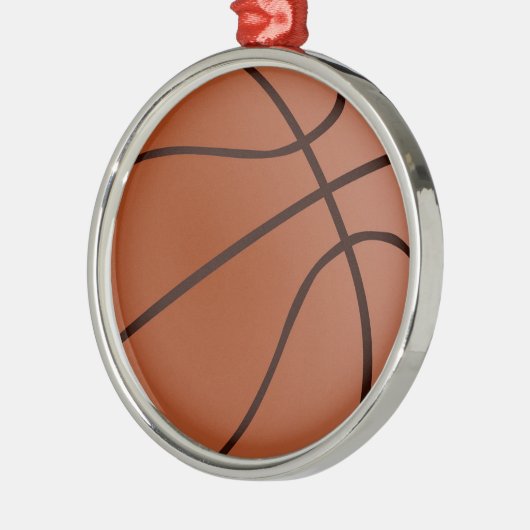 Basketball Silbernes Ornament (Links)