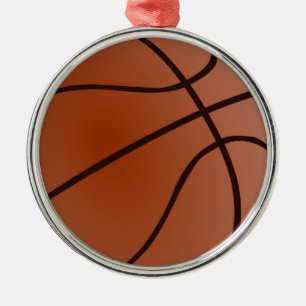 Basketball Silbernes Ornament