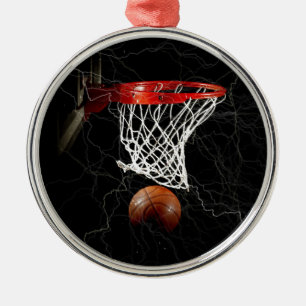 Basketball Silbernes Ornament