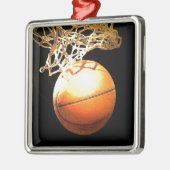 Basketball Silbernes Ornament (Links)