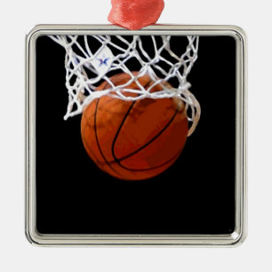 Basketball Silbernes Ornament