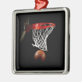 Basketball Silbernes Ornament (Links)