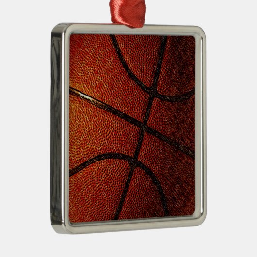 Basketball Silbernes Ornament (Rechts)