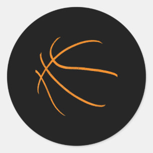 Basketball Silhouette Bball Basketball Basketball Runder Aufkleber