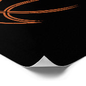 Basketball-Silhouette Bball-Trainerteam Poster (Ecke)