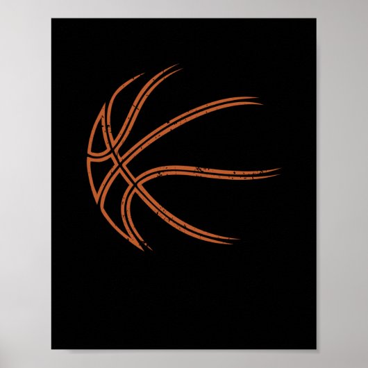 Basketball-Silhouette Bball-Trainerteam Poster (Vorne)
