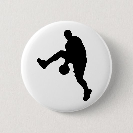 Basketball-Silhouette Button (Vorderseite)