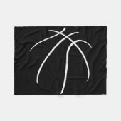 Basketball Silhouette Design Fleecedecke (Vorderseite (Horizontal))
