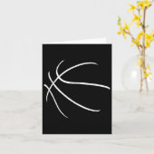 Basketball Silhouette Design Karte (Gelbe Blume)