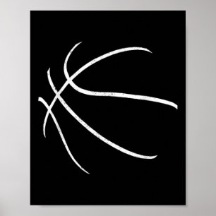 Basketball Silhouette Design Poster