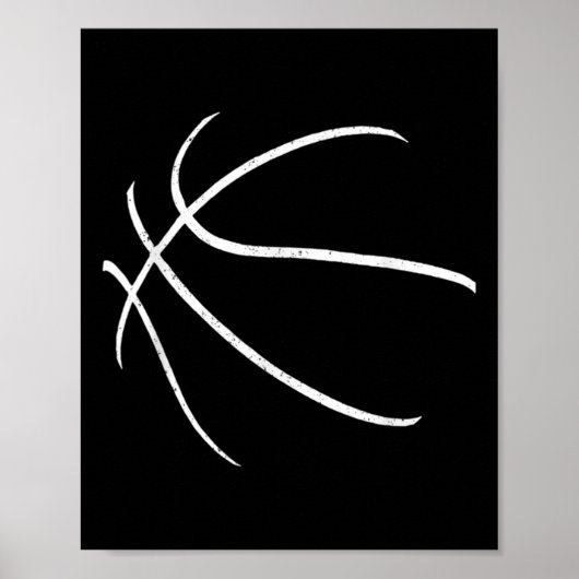 Basketball Silhouette Design Poster (Vorne)