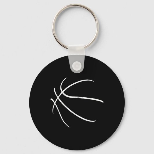 Basketball Silhouette Design Schlüsselanhänger (Vorderseite)