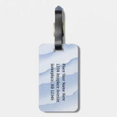 Basketball -- Silhouette of Player plus Ball Gepäckanhänger (Rückseite vertikal)