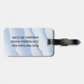 Basketball -- Silhouette of Player plus Ball Gepäckanhänger (Rückseite horizontal)