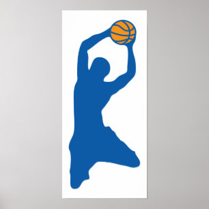 Basketball-Silhouette Poster