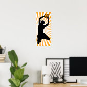 Basketball-Silhouette Poster (Heimbüro)