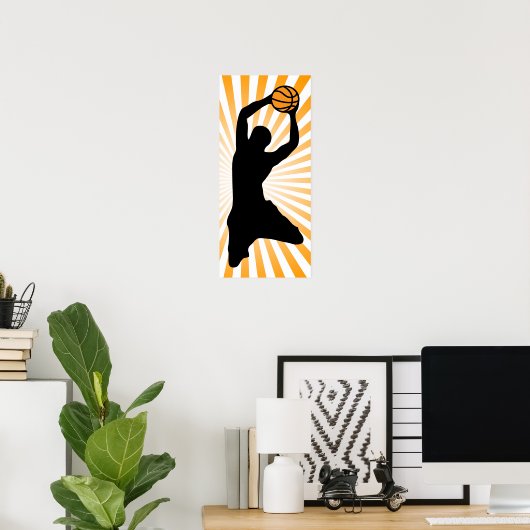 Basketball-Silhouette Poster (Heimbüro)